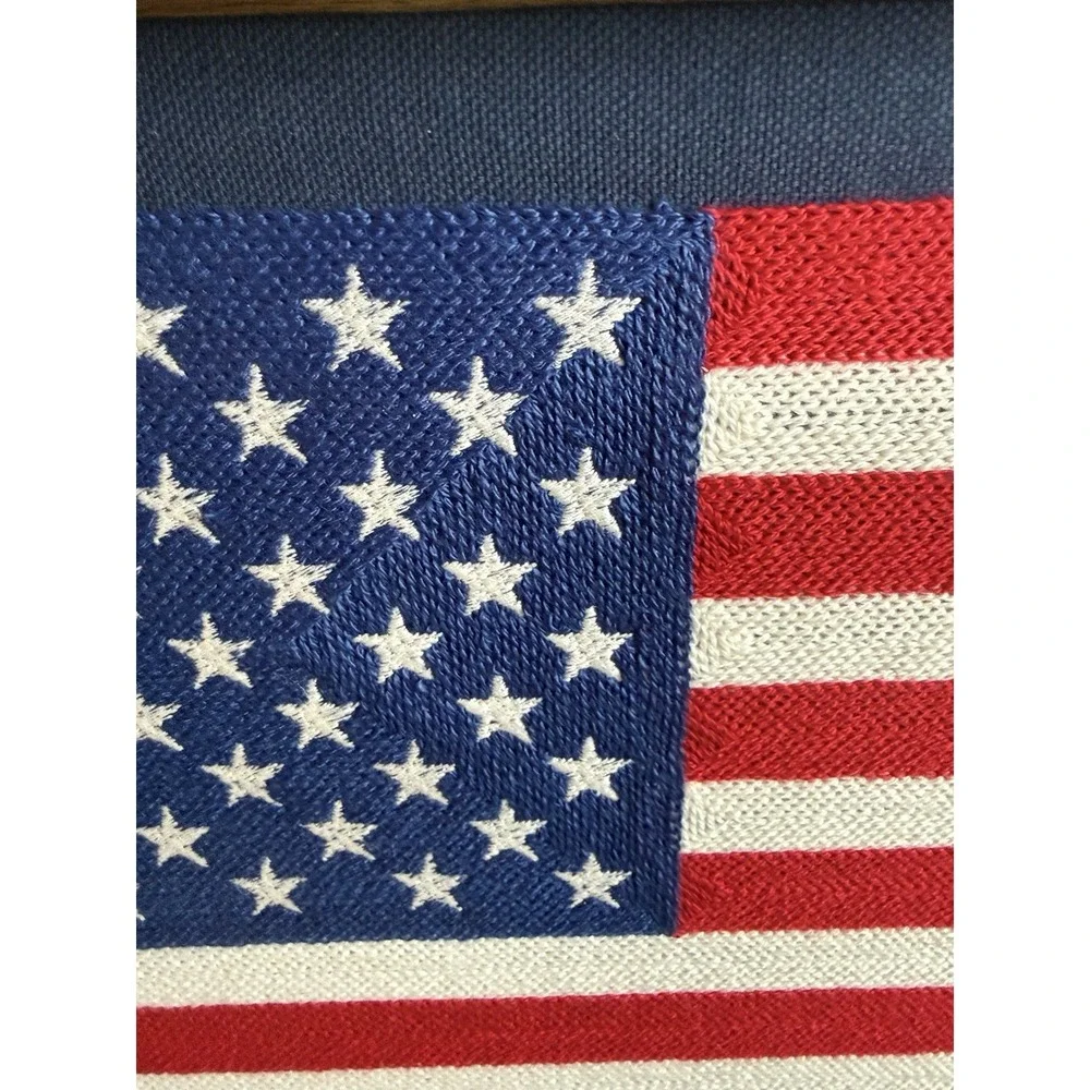 BP Home Woven Embroidery Wall Art Décor American Flag USA Freedom NWT 12 X 15